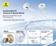 Навушники з мікрофоном провідні Baseus Encok Semi-in-Ear Wired Earphones (3.5mm, 1.1m). White - зображення 7
