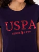 Футболка хлопковая женская U.S. Polo Assn 215847-1D00A(EVENING BLUE) XS Темно-синяя (786660492613) - изображение 3