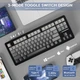 Ігрова безпровідна клавіатура Attack Shark m87 pro GRADIENT Механічна ( 2.4G/Bluetooth/USB type-c) RGB Підсвічування - зображення 3