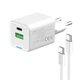 Сетевое зарядное устройство ColorWay GaN Mini 35W PD Port PPS USB (Type-C PD + USB QC4.0) White (CW-CHS055PDC-WT) + кабель USB Type-C - изображение 6