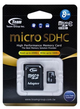 Карта памяти MicroSDHC 8GB Class 10 Team + SD-adapter (TUSDH8GCL1003) - изображение 3