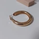 Сережки кільця широкі масивні BS022 DeKolie золотий - изображение 3