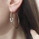 Сережки кільця масивні з вузликом BS015 DeKolie срібний - изображение 2