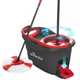 Набор для уборки Vileda Easy Wring & Clean Turbo 2 in 1 в комплекте телескопическая швабра из микрофибры, ведро с механическим отжимом (163422) - изображение 1