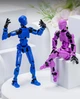 Шарнирный робот-человек 3D из пластика – конструктор для детей, dummy 13, 61 деталь - изображение 3