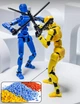 Шарнирный робот-человек 3D из пластика – конструктор для детей, dummy 13, 61 деталь - изображение 4