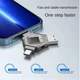 Флешка BauTech з відбитком пальця NK-830 3 в 1 USB 2.0 Type-C Lightning Сірий (1015-658-00) - зображення 6
