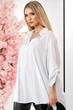 Жіноча однотонна блуза вільного крою LadyLike 50 Білий (ll2216410000440) - изображение 2