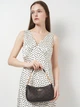 Сумка багет седло женская из натуральной кожи средняя Coach Teri Shoulder Bag In Signature Canvas BG-COA-65 Коричневая (195031572746) - изображение 2