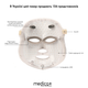 LED-маска для мікрострумової та світлотерапії Medica+ LEDMask 7X - зображення 9