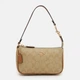 Сумка багет женская из натуральной кожи маленькая Coach Nolita 19 In Signature Canvas Gold/Light Khaki BG-COA-95 Бежевая (195031390975) - изображение 1