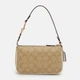Сумка багет женская из натуральной кожи маленькая Coach Nolita 19 In Signature Canvas Light Khaki Chalk BG-COA-93 Бежевая (195031390944) - изображение 3
