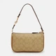 Сумка багет женская из натуральной кожи маленькая Coach Nolita 19 In Signature Canvas Gold/Light Khaki BG-COA-95 Бежевая (195031390975) - изображение 3