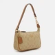 Сумка багет женская из натуральной кожи маленькая Coach Nolita 19 In Signature Canvas Gold/Light Khaki BG-COA-95 Бежевая (195031390975) - изображение 4
