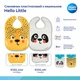 Слюнявчик пластмассовый Canpol Babies с кармашком BabiesBoo гепард 37х26 см (9/232_ora2) - изображение 4