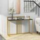 Консольний столик, консоль для вітальні Costway 120x89x32 Gold - зображення 4