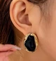 Женские сережки Большие барочные бусины Черные - изображение 3