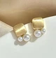Сережки бижутерия деликатные жемчужинки Золотистые - изображение 4