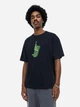Футболка хлопковая длинная мужская H&M 9679557wer S Черная с принтом (PS2030000358595) - изображение 1