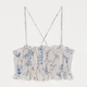 Топ женский H&M 10034813wer M Бежевый с голубым (PS2030000358632) - изображение 1