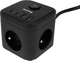 Przedłużacz Huslog HUS1003 Cube Extension Cord with USB Black (OWN000066) - obraz 7