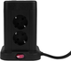 Przedłużacz Huslog HUS1004 Vertical Extension Cord with USB Black (OWN000064) - obraz 2