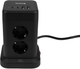 Przedłużacz Huslog HUS1004 Vertical Extension Cord with USB Black (OWN000064) - obraz 5