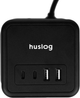 Przedłużacz Huslog HUS1004 Vertical Extension Cord with USB Black (OWN000064) - obraz 10