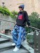 Свитшот оверсайз мужской Uniqlo 517882840 2XL Черный с принтом (1159827321) - изображение 6