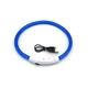 Світлодіодний Lesko Blue S LED нашийник L-18 USB водовідштовхувальний, що світиться, для собак і котів - зображення 4