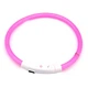 Світлодіодний нашийник Lesko L-18 Pink L LED USB світиться водовідштовхувальний для собак і котів - зображення 1