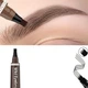 Карандаш для бровей водостойкий, Цвет: Dark Brown/ Темно-коричневый, Wild Eyebrow Pen, Pecolovers, Sweatproof & Waterproof & Full color Natural, 4 Fork, с четырьмя зубцами - изображение 2