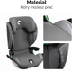 Fotelik samochodowy Kidnort Natt DS-010647 100-150 cm szary (5902983631231) - obraz 5