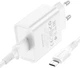 Мережевий зарядний пристрій Borofone BA74A Aspirer single port charger set Micro White (6974443388664) - зображення 3