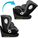 Автокрісло Kidnort Orn DK-080837 40-150 см темно-сіре (5902983624882) - зображення 5