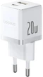 Мережевий зарядний пристрій Baseus Palm Fast Charger C+U 20W EU Moon White (P10111608213-00) - зображення 3