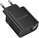 Сетевое зарядное устройство Borofone BA97A Ilustre single-port PD30W charger with digital display EU Black (6941991120480) - изображение 4