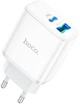 Сетевое зарядное устройство Hoco C105A Stage dual port PD20W+QC3.0 charger White (6931474782946) - изображение 1