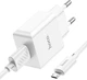 Сетевое зарядное устройство Hoco C106A Leisure single port charger set Micro 10.5W White (6931474783905) - изображение 3