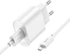 Сетевое зарядное устройство Hoco C109A Fighter single port QC3.0 charger set Micro White (6931474784827) - изображение 3