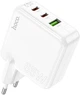 Мережевий зарядний пристрій Hoco C115A Header PD65W GaN three-port 2C1A charger White (6931474798312) - зображення 1