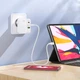 Мережевий зарядний пристрій Hoco C115A Header PD65W GaN three-port 2C1A charger White (6931474798312) - зображення 7