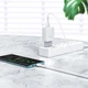 Мережевий зарядний пристрій Hoco C72Q Glorious single port QC3.0 charger set Micro 18W White (6931474732538) - зображення 4