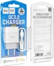 Мережевий зарядний пристрій Hoco C72Q Glorious single port QC3.0 charger set Micro 18W White (6931474732538) - зображення 5