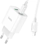 Мережевий зарядний пристрій Hoco C80A Plus Rapido PD20W+QC3.0 charger set C to iP White (6931474779892) - зображення 2