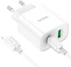 Мережевий зарядний пристрій Hoco C80A Plus Rapido PD20W+QC3.0 charger set C to iP White (6931474779892) - зображення 4