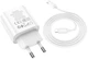 Сетевое зарядное устройство Hoco C80A Plus Rapido PD20W+QC3.0 charger set Type-C to Type-C White (6931474779908) - изображение 5