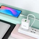 Мережевий зарядний пристрій Hoco C80A Rapido PD20W+QC3.0 charger set Type-C TO Type-C EU White (6931474740533) - зображення 10