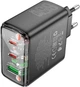 Мережевий зарядний пристрій Hoco CS44A Smart PD65W 2C1A charger EU Black (6942007620864) - зображення 2