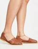 Сандалії ASOS Design Mileage Woven Leather Flat Коричневий 39 113853529 - изображение 3